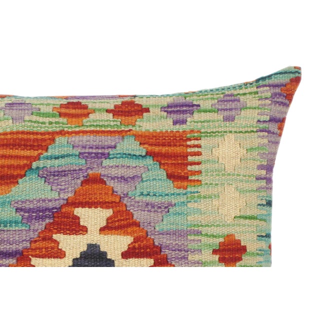Boho Chic Boho Chic Turkish Daria Hand Woven Kilim Throw Pillow For Sale - Image 3 of 4