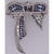 18 Karat White Gold Sapphire and Diamond Bow Pin 1.10 TDW For Sale - Image 12 of 12