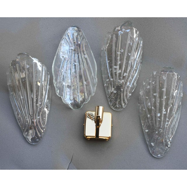 Vintage Italian Murano Glass Wall Lamps, Gold Plated, 1970s - Set of 2 For Sale - Image 6 of 18