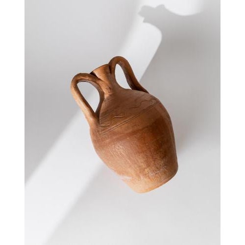 Brown Antique Terracotta Amphora Vase, 1800s For Sale - Image 8 of 11