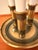 Metal Vintage 3-Light Metal Table Lamp With Original Shade — Mid-Century Hollywood Regency Lighting, 24" For Sale - Image 7 of 8