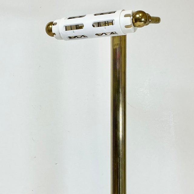 Mid-Century Hollywood Regency Brass Freestanding Toilet Paper Holder For Sale - Image 6 of 12