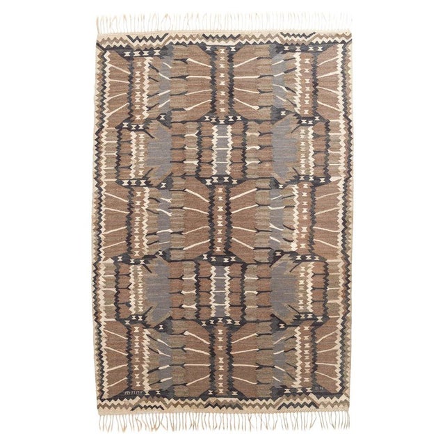 Strålblomman Grå Rug by Barbro Nilsson, 1952 For Sale - Image 9 of 9