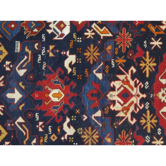 Persian 1920's Antique Daghestan , 4'2" X 6' For Sale - Image 3 of 6