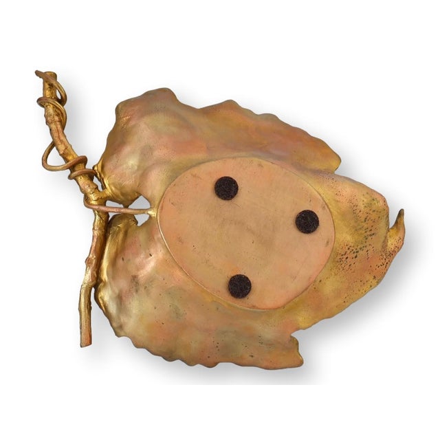 Early 21st Century Boho Chic Gilt Grape Leaf Nut Dish, 3 Piece Set For Sale - Image 5 of 6