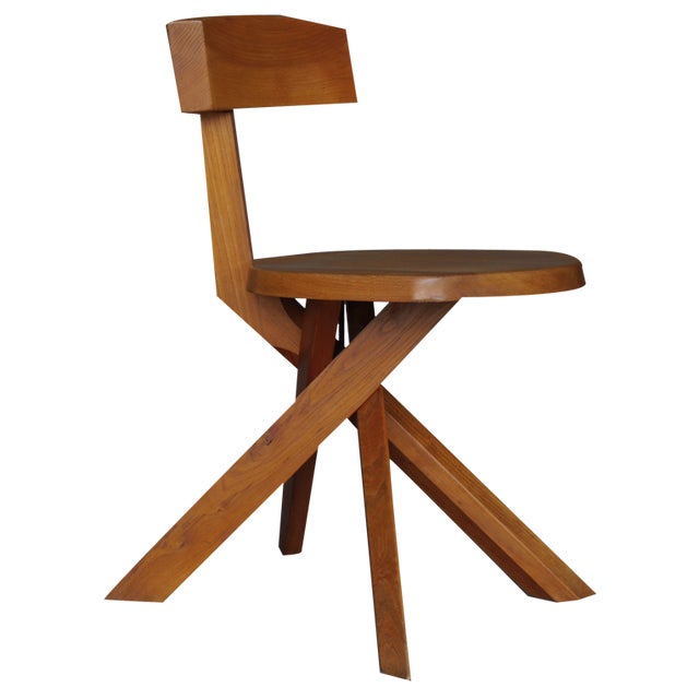 S34 Elm Chair by Pierre Chapo, 1980s For Sale