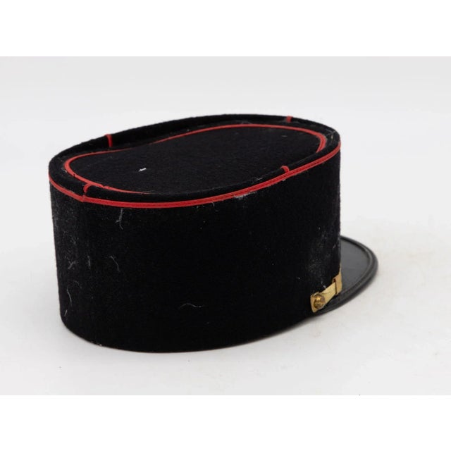 1970s Vintage French Military Academy Officers Hat, Mid Century For Sale - Image 5 of 8