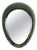 Large Olive Green Teardrop Beveled Mirror by Cristal Arte, Italy, 1960s For Sale
