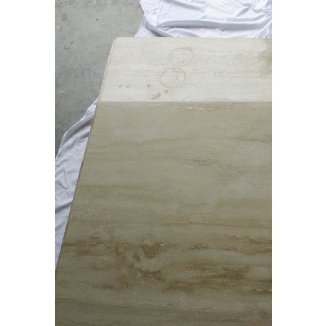 Vintage Italian Travertine Coffee Table For Sale - Image 4 of 11