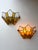 Mid-Century Modern Pair of Hammered Glass Wrought Iron Sconces by Longobard, Italy, 1970s For Sale - Image 3 of 12