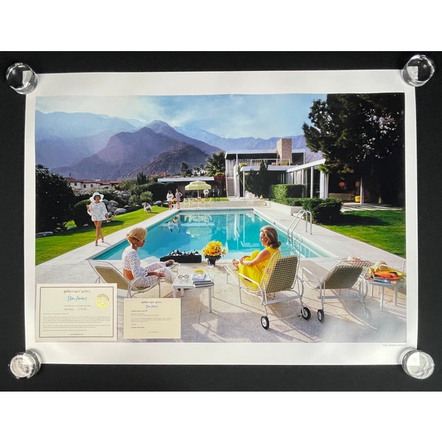 Poolside Gossip 30"x40" C-Print by Slim Aarons With Stamp and Certificate For Sale In Miami - Image 6 of 7