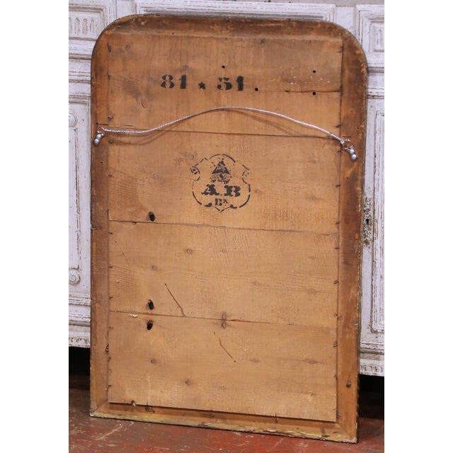 Wood 19th Century French Louis Philippe Faux Tortoiseshell Wall Mirror For Sale - Image 7 of 7