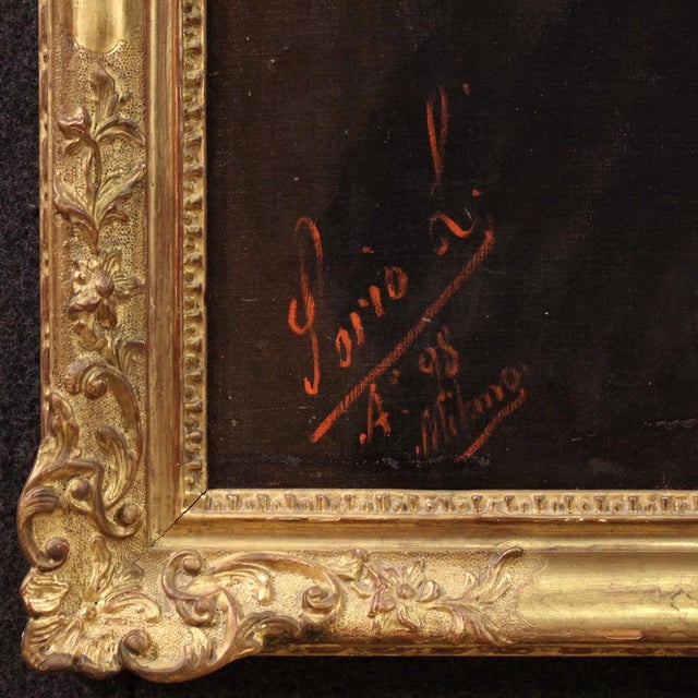 Luigi Sorio, Portrait, 1898, Oil on Canvas, Framed For Sale - Image 12 of 16