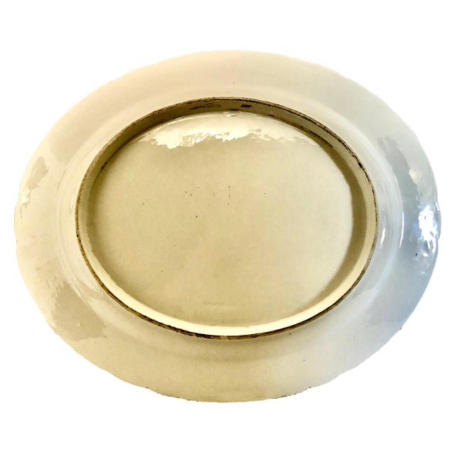 Burnt Orange Early 19th-Century English Ironstone China Serving Platter For Sale - Image 8 of 9