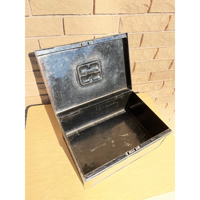 Early 20th Century Metal Banker’s Box For Sale - Image 9 of 12