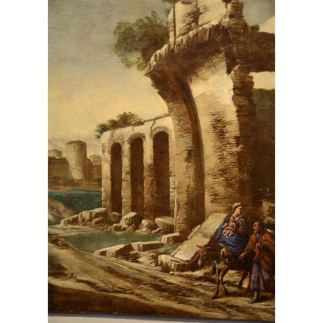 Circle of Antonio Travi / Il Sestri, Return from the Flight Into Egypt, 1650, Oil on Canvas For Sale - Image 9 of 15