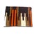 Beautiful vintage Southwestern-style plush throw blanket featuring bold geometric striping in rich earth tones of...