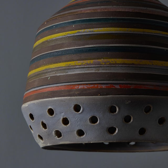 1950s Aldo Londi Ceramic Bitossi Pendant Lamp for Raymor For Sale - Image 11 of 17