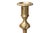 A pair of brass swirl candlestick holders made by Colonial Williamsburg. Turned brass columns are decorated with caps,...