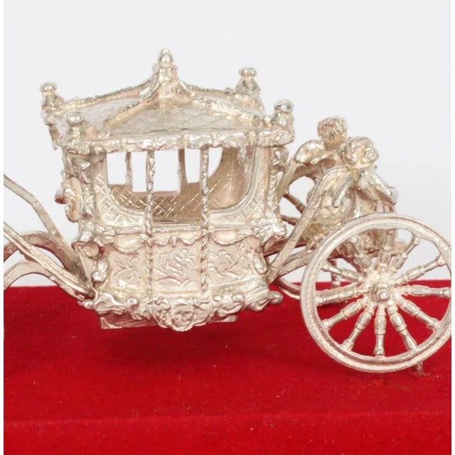 Vintage Model of Queen's Coronation Coach in Sterling Silver, 1970s For Sale - Image 3 of 12