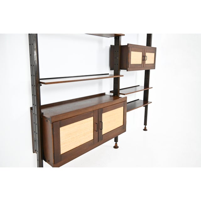 Tan Wall Unit by Leonardo Fiori for Isa Bergamo, 1960s For Sale - Image 8 of 15