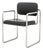 Bauhaus Black Leather and Chrome Armchair For Sale