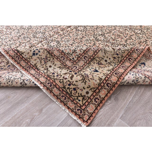 Vintage Turkish Rug in Wool For Sale - Image 9 of 11