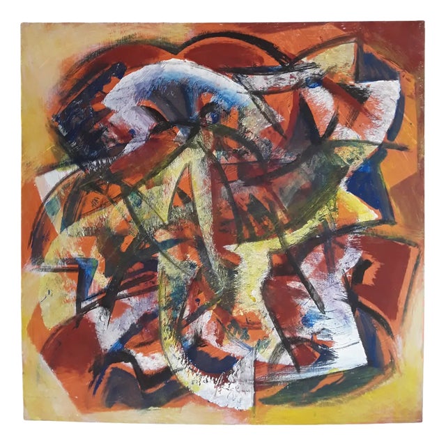 Norbert Louis, Gelb, 2000, Tempera on Cardboard For Sale