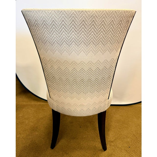 Brown Round Dining Table With Eight Barbara Barry Dining Chairs, 9 Pc For Sale - Image 8 of 12