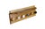 This custom-made antique coat rack features an elongated, clear-finished oak backboard supporting a narrow display shelf...