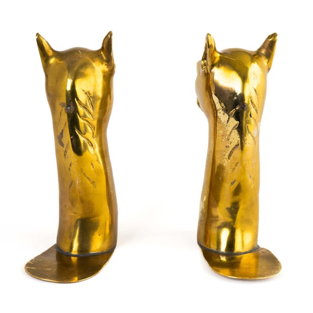 Vintage Brass Llama Bookends by Sarreid - A Pair For Sale - Image 11 of 15