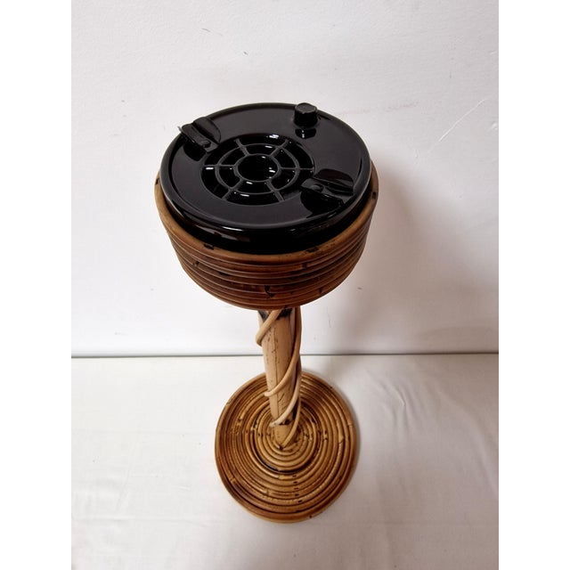 Mid-Century Modern Bamboo Floor Ashtray, 1960s For Sale - Image 6 of 15