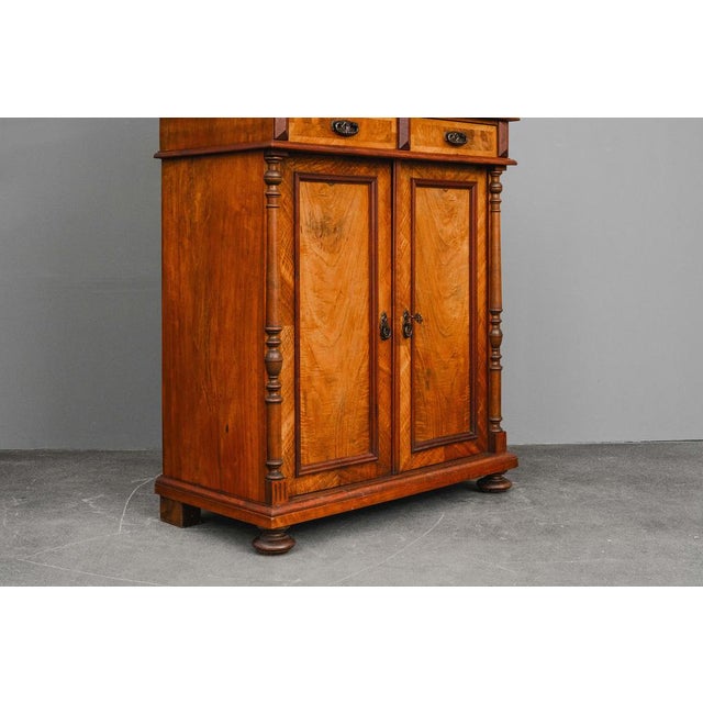 Gründerzeit Vertiko with Walnut Top, Late 19th Century For Sale - Image 6 of 18