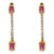 Stud Dangle Two in One Ruby Earrings - a Pair For Sale