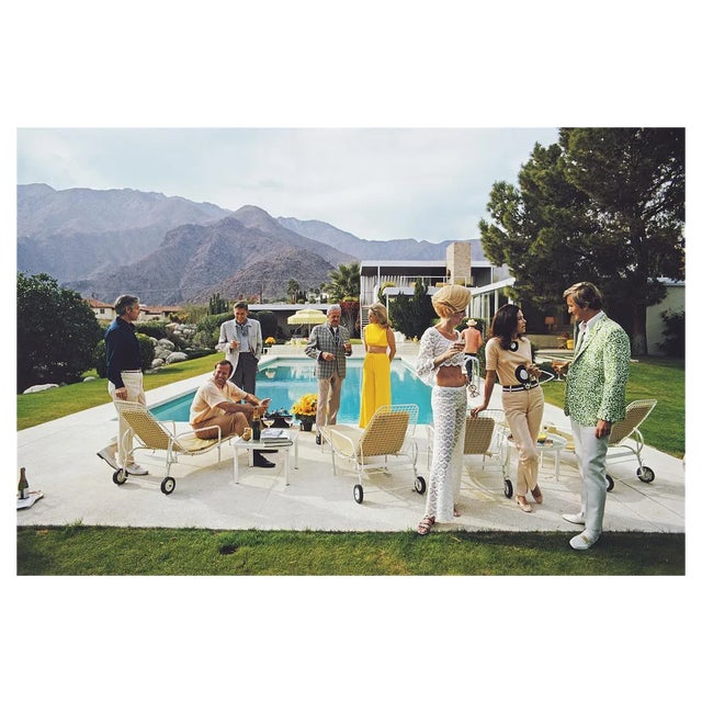 Slim Aarons, Palm Springs Party, Estate Stamped Photographic Print, 1970 / 2020s For Sale