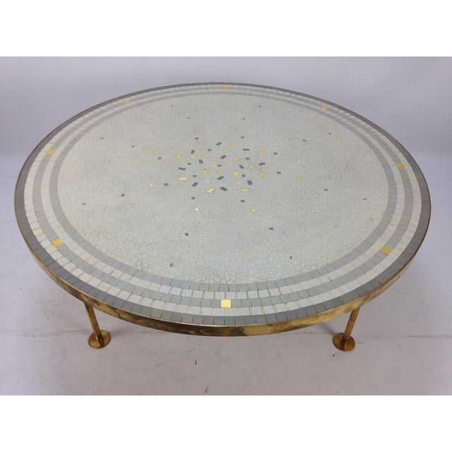 Mid-Century Modern Round Mosaic Coffee Table by Berthold Müller, 1950s For Sale - Image 3 of 18
