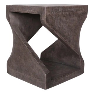 Yomoto Oak Wood Side Table For Sale