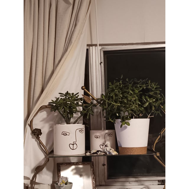 Mid Century Italian Gold Metal and Glass Etagere/Shelves/Plant Stand For Sale - Image 11 of 11