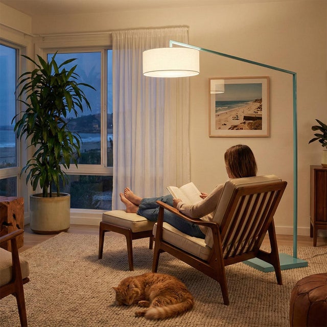The Stretch Arc Lamp is a modern lighting statement designed by Kirby Groce in 2011. This architectural piece features a...