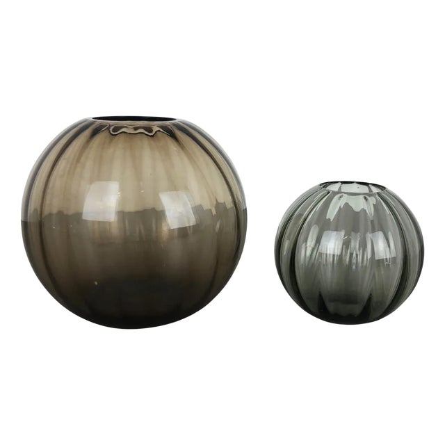 Vintage Ball Vases Turmaline by Wilhelm Wagenfeld for WMF Germany, 1960s, Set of 2 For Sale