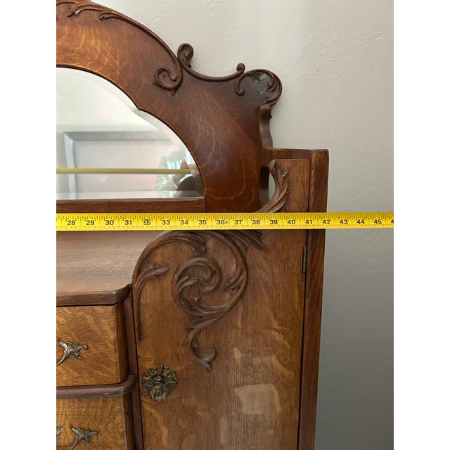 Antique Oak 1920's Wardrobe For Sale In Naples, FL - Image 6 of 14