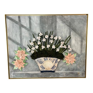Floral Relief Conservatory Collection, Four Seasons - “Winter Whites” - Designed by Cheryl P. Kohloff For Sale