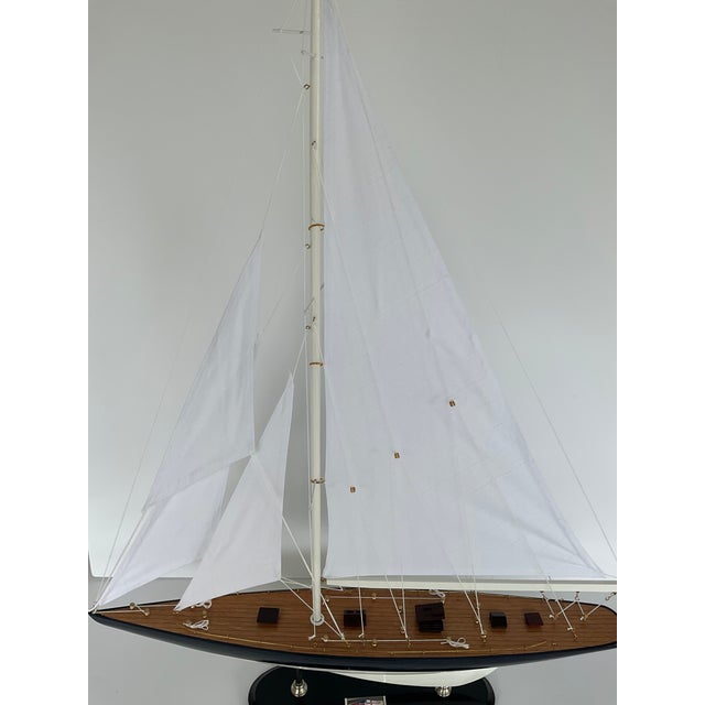 2020s Nautical J-Yacht Rainbow Model Boat For Sale - Image 5 of 7