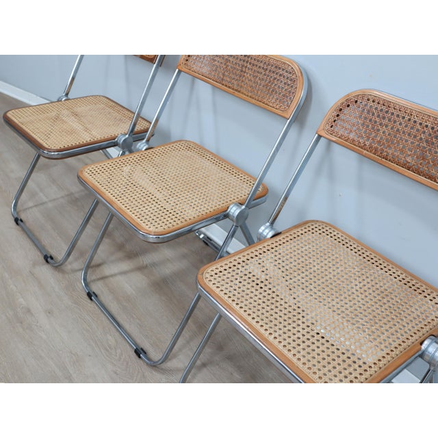 Wood & Vienna Straw Plia Chairs from Castelli, 1970s, Set of 4 For Sale - Image 12 of 14