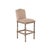 The Aria Bar Stool from Zentique is a French country bar stool with a padded linen-cotton seat on a recycled oak frame...
