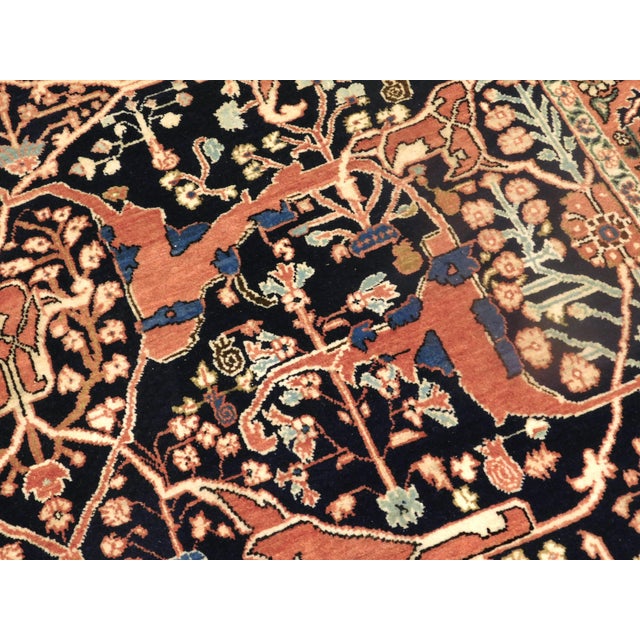 Vintage Hand-Knotted Turkish Wool on Silk Rug. 7'5"x 5'4" For Sale - Image 11 of 12