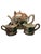 A vintage Reynard (Sleeping Fox) 5 piece tea set by Fitz & Floyd, ca. 1990. The set consists of a 32 ounce teapot with a...