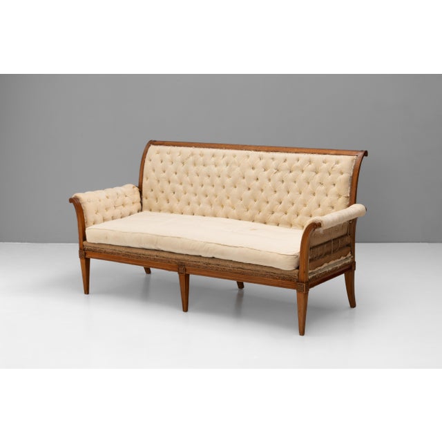 French Cherrywood Sofa, 1920s For Sale - Image 10 of 10