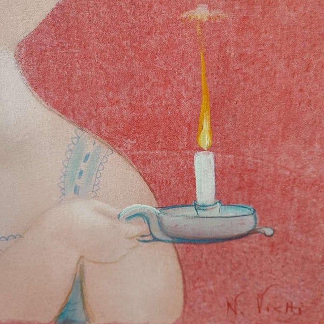 After Nicola Vietti, Figurative Scene, Oil on Canvas, Framed For Sale - Image 4 of 9