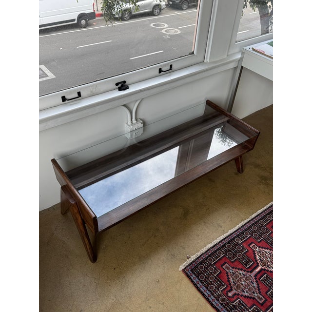 Pierre Jeanneret 1960's Pierre Jeanneret Pj-Tb-05-a Glass Coffee Table For Sale - Image 4 of 6